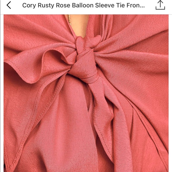 Astr Women's Rose Tie-Front Bodysuit - Picture 5 of 5